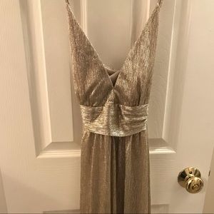 Gold shimmer maxi dress